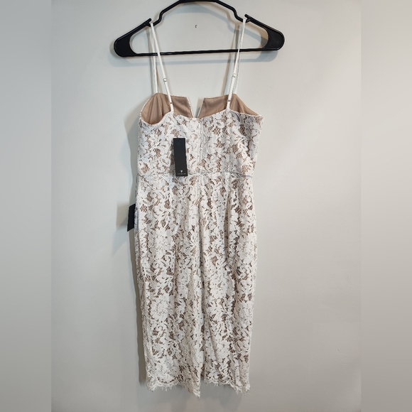 Nwt LULUS Amazing Allure White Crochet Lace Bodycon Midi Dress size S - Picture 4 of 10